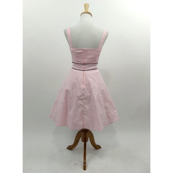 Hell Bunny Vanity Dotted Dress in Pink - Picture 5 of 8